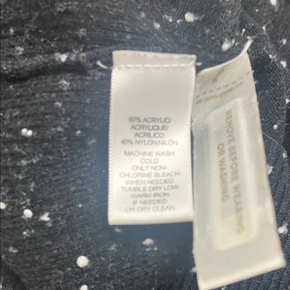 LOFT black speckled cutout choker sweater. - Picture 8 of 8